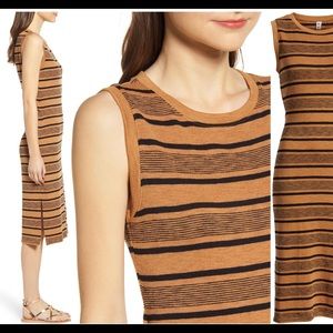 Bp Stripe Tank Midi Dress